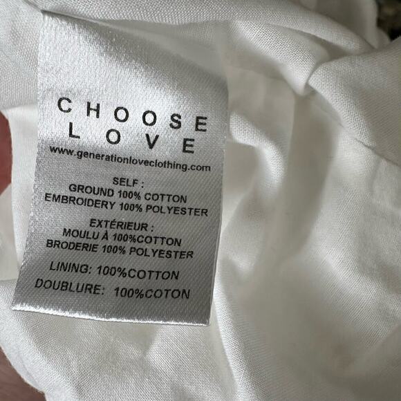 REVOLVE Generation Love Pippa Embroidered Poplin Midi Dress Women's White Small - Picture 4 of 5